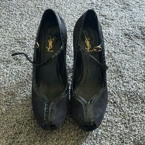 YSL Black Suede Pumps